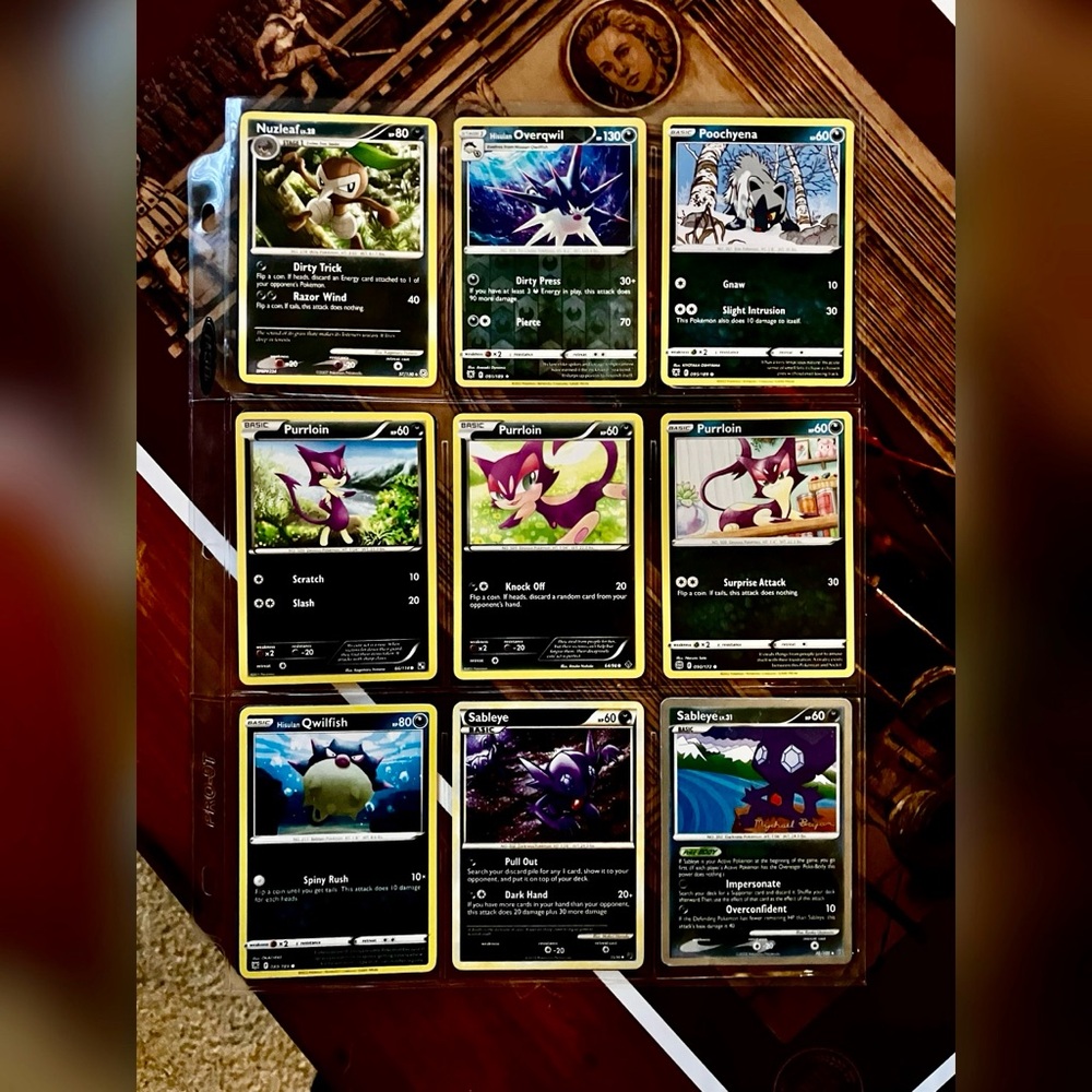 Page of Eighteen Dark-Type Pokémon